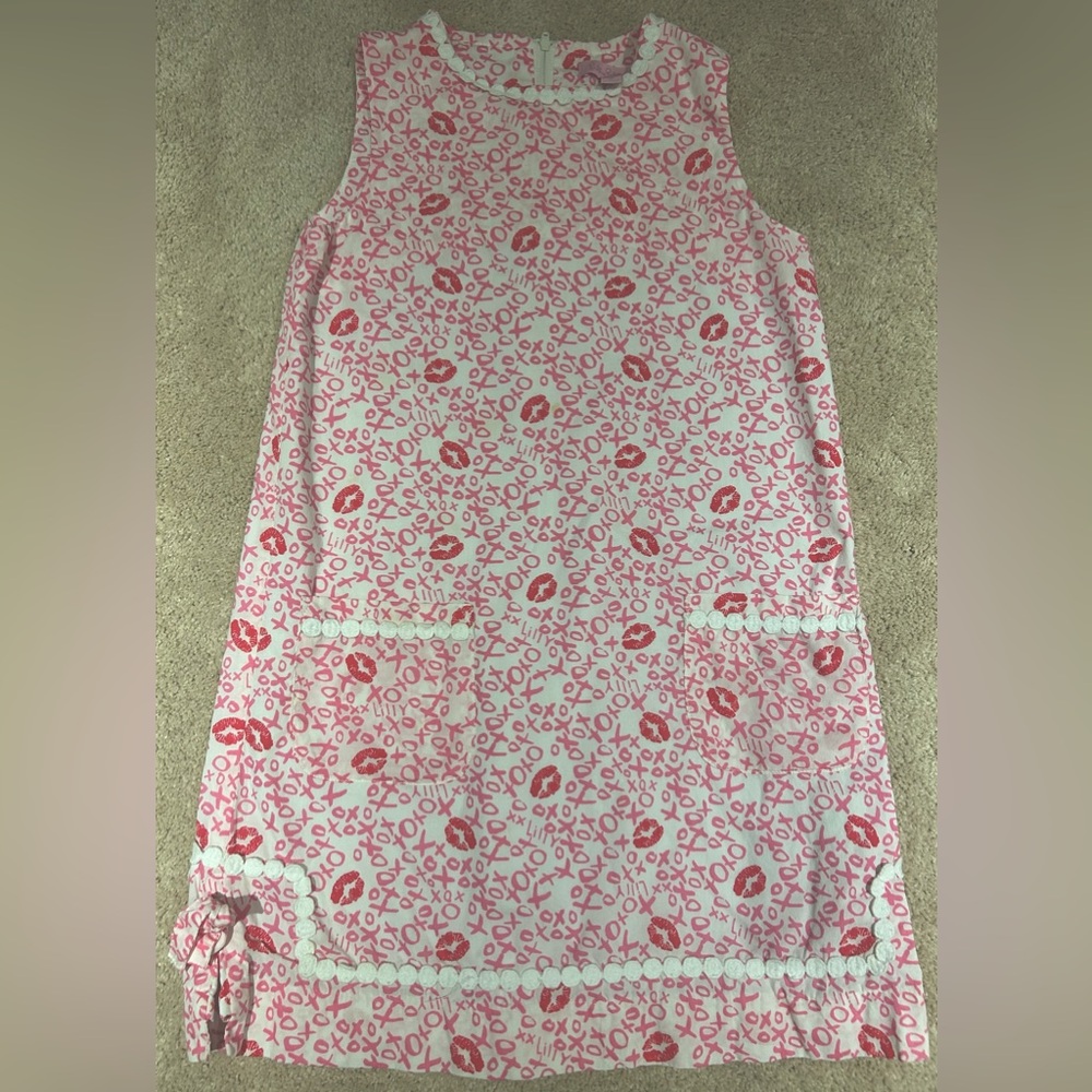 Lilly Pulitzer Pink and White Love Dress
